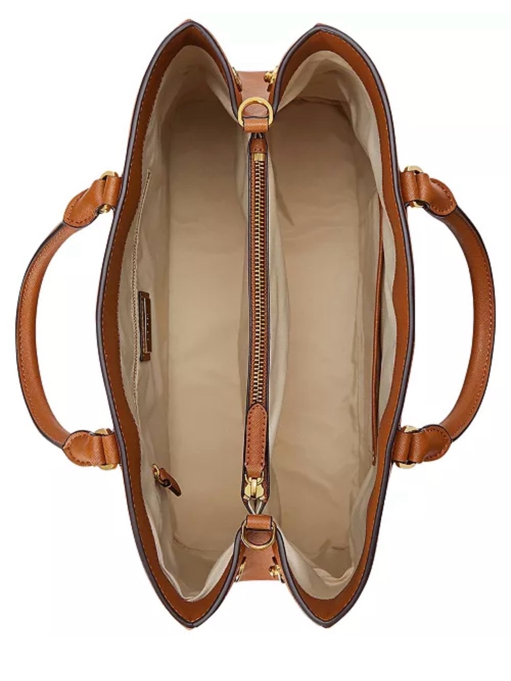 Polo by Ralph Lauren Cognac Saffiano Leather Tote - Picture 5 of 8